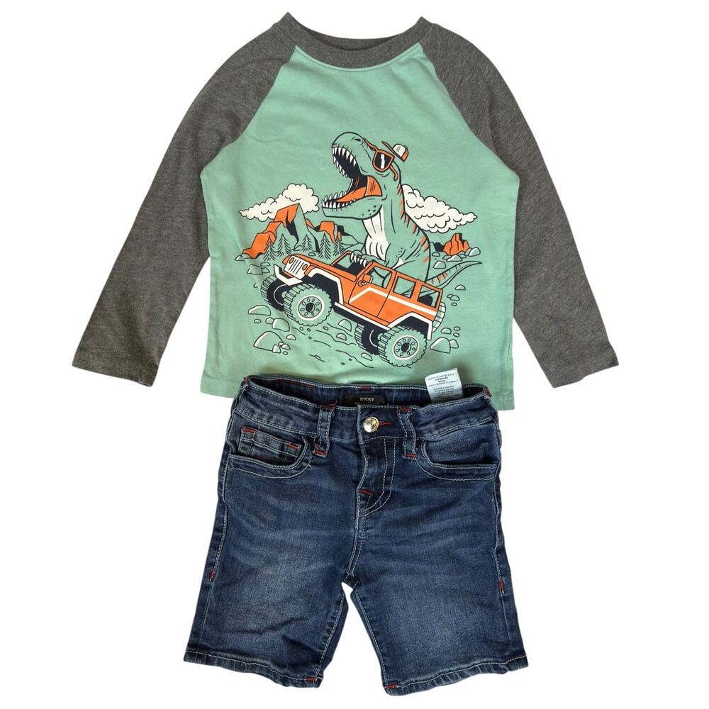 Boys Clothing Bundle 2 Tops + GAP Jeans Size 4T - Picture 2 of 7